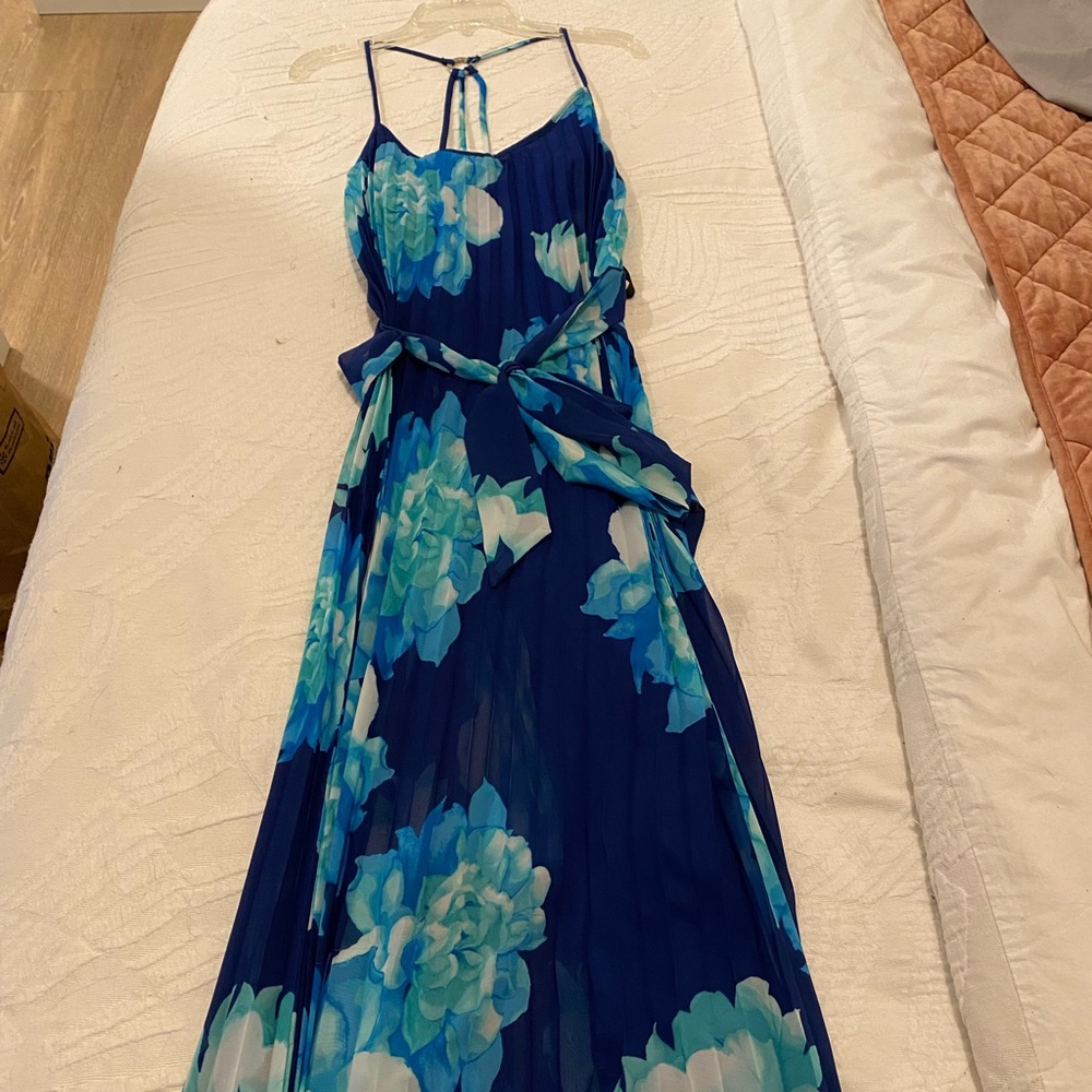 Bisou Bisou Blue Floral Maxi Dress